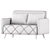 Cardiff Sofa Bed - Versatile and Stylish 3D model small image 1