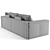 Luxurious Fendi Casa Montgomery Sofa & Loveseat 3D model small image 7