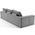 Luxurious Fendi Casa Montgomery Sofa 3D model small image 7