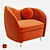 Title: Kooper Velvet Armchair 3D model small image 1