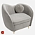 Title: Kooper Velvet Armchair 3D model small image 3