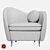 Title: Kooper Velvet Armchair 3D model small image 6