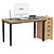 Sleek Office Desk Set 3D model small image 7