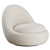 Babette Velvet Lounge Chair 3D model small image 1