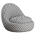 Babette Velvet Lounge Chair 3D model small image 3