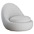 Babette Velvet Lounge Chair 3D model small image 4
