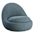 Babette Velvet Lounge Chair 3D model small image 5