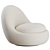 Babette Velvet Lounge Chair 3D model small image 6