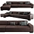 Elegant Pianca Meridiano Sofa 3D model small image 1