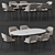 Modern Thonet 520 and Arden Dining Table 3D model small image 4