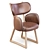 Polus 007: Stylish Oak Dining Chair 3D model small image 6