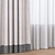 Title: Beige Cotton Curtain with Gray Stripe 3D model small image 3