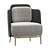 Elegant Modern Tape Armchair 3D model small image 1