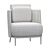 Elegant Modern Tape Armchair 3D model small image 2