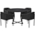 Houston & Irving Dining Set 3D model small image 2