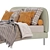 Modern Minimalist Bed and Side Table - IKEA Vadheim Burvik 3D model small image 4