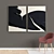 Elegant Frame Collection: Set of 2 Paintings, 5 Material Options 3D model small image 5