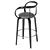 Apriori L Bar Stool: Elegant Design in Wood & Leather 3D model small image 8