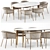 Elegant Vilhena II Chair & Arden Dining Table 3D model small image 1