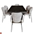 Darby Khaki Velvet Dining Chair 3D model small image 2