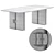 Elegant Onda Designer Table 3D model small image 2