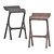 Umthi Bar Stool: Exquisite Craftsmanship 3D model small image 3