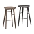 Sleek Kami Walnut Counter Stool 3D model small image 3