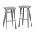 Sleek Kami Walnut Counter Stool 3D model small image 4