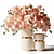 Pink Orchid Bouquet in Beige Vase 3D model small image 1