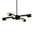 Classy Black Chandelier: Novato 3D model small image 1