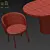 Sophisticated Dining Set: GLOBEWEST Benjamin Ripple Table & Eichholtz Filmore Chair 3D model small image 4