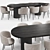 Sophisticated Dining Set: GLOBEWEST Benjamin Ripple Table & Eichholtz Filmore Chair 3D model small image 5