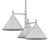 Modern Matte Black Chandelier 3D model small image 2