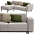 Jarrod Washed Grey Cotton Sofa 3D model small image 1