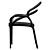 MILA Resin Outdoor Dining Chair 3D model small image 2