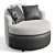 Title: Ella Swivel Barrel Chair 3D model small image 1