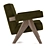 Cozy Comfort Upholstered Armchair 3D model small image 2
