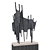 Elegant Metal Sail Sculpture 3D model small image 3