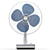 Toshiba Retro Table Fan 3D model small image 3