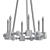 Elegant Randers Black Chandelier 3D model small image 2