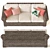 Huntington Wicker Roll Arm Sofa 3D model small image 2