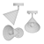 Lampatron RIGEL CH: Modern Cone-shaped Ceiling Lamp 3D model small image 4
