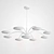 Modern UFO-style Pendant Light 3D model small image 3