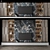 Modern 16 TV Wall Rack 3D model small image 1