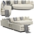 Modern Noonu Sofa: Elegant & Comfortable 3D model small image 1