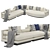 Modern Noonu Sofa: Elegant & Comfortable 3D model small image 2