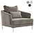 Lebom RONDO Armchair: Stylish Comfort 3D model small image 3
