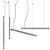 SLIDE Stiletto Pendant Lamp: Sleek and Stylish Illumination 3D model small image 2
