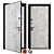 Modern HPL Metal Entrance Door 3D model small image 1