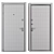 Modern HPL Metal Entrance Door 3D model small image 4
